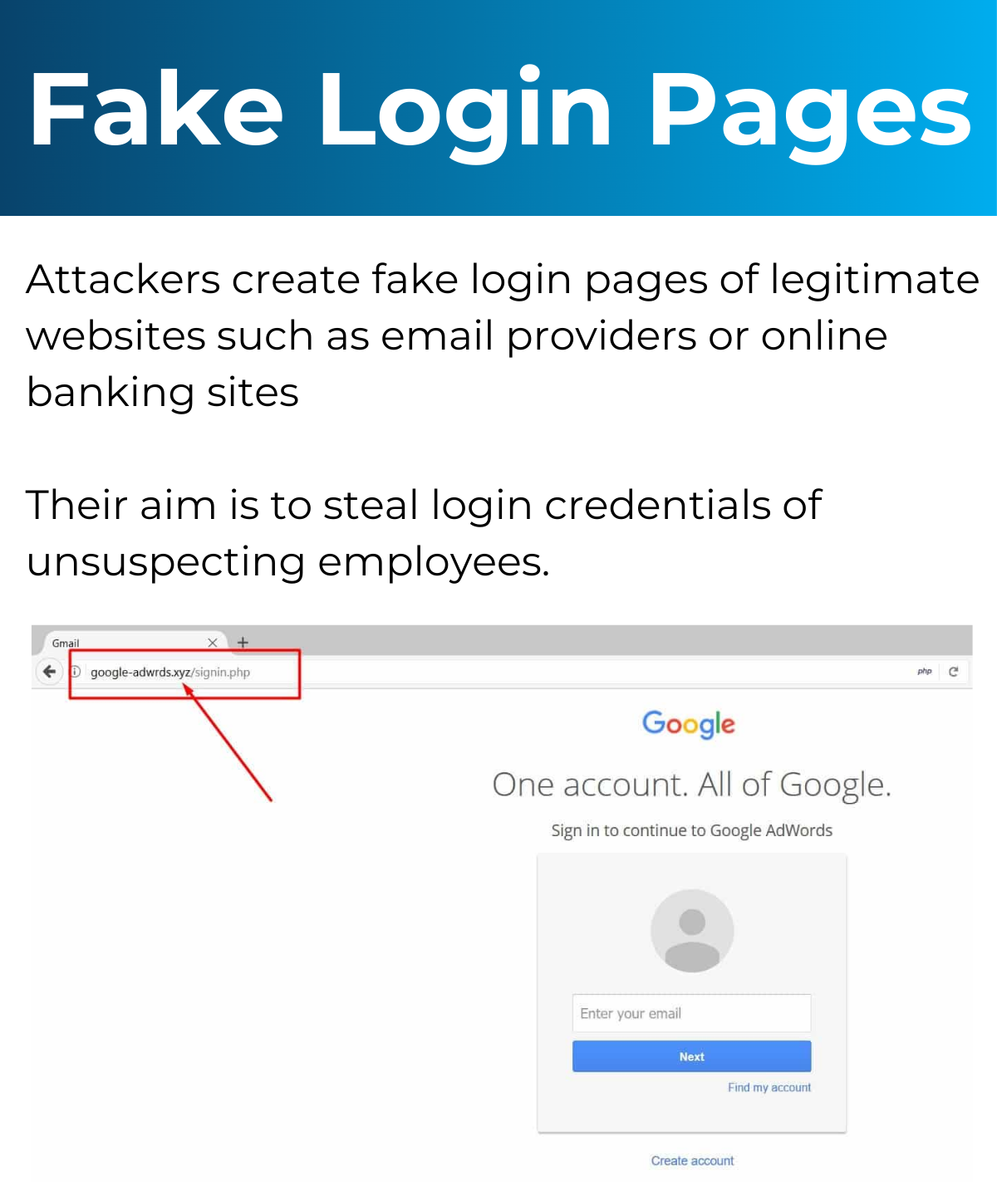 Fake Log In Pages